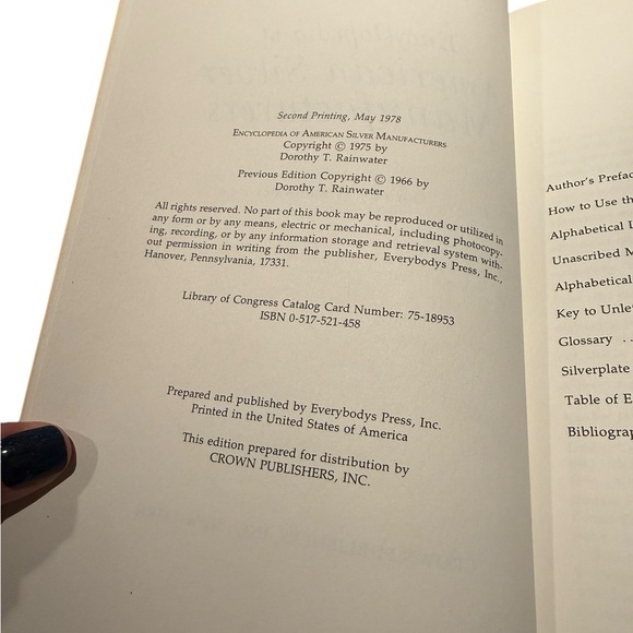 American Silver Marks Encyclopedia - 1978 - Second Printing - Hardcover - Picture 6 of 12